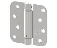 Hager HAG1001752-3.5X3.5-US26 Steel Full Mortise Spring Hinge, Residential Weight, 3-1/2" x 3-1/2", 5/8" Radius Round Corner, Bright Chrome