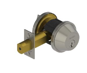 Hager 3215-IC-US26D 3200 Series Fixed Cylinder Deadbolt, Cylinder x Thumbturn, 6 Pin Cylinder, 2-3/4" Backset, 2-1/4" x 1-1/8" Square Corner Faceplate, Square Corner Strike, Satin Chrome