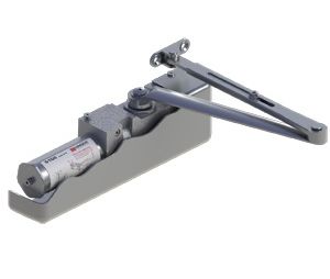 Hager 5100-PAR-26-ALM-FC 5100 Series Door Closer, Parallel Arm Mount, Size 2-6 Adjustable, Full Cover, Aluminum Painted