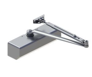 Hager 5300-MLT-16-ALM 5300 Series Grade 1 Door Closer, Multi-Mount, Size 1-6 Adjustable, Aluminum Painted