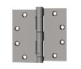 Hager HTBB1191-4-1-2X4-1-2-US32D Full Mortise Ball Bearing Hinge, Standard Weight, 4-1/2" x 4-1/2", Stainless Steel, 5 Knuckle, Hospital Tip, Satin Stainless Steel