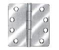 Hager RC1279-3-1-2X3-1-2-US10 Full Mortise Plain Bearing Hinge, Standard Weight, 3-1/2" x 3-1/2", Steel, 5 Knuckle, 1/4" Round Corners, Satin Bronze