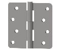 Hager RC1541-4X4-AN Full Mortise Plain Bearing Residential Hinge, 4" x 4", Brass, 5 Knuckle, 1/4" Round Corners, Antique Nickel