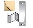 Hes R605 R Faceplate for 1006 Strike, 4-7/8" x 1-1/4" Size - Bright Brass