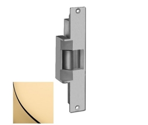 HES 310224D605LCBMA Fail Secure, Complete 24VDC Electric Strike, 1/2" Keeper, Latchbolt and Locking Cam Monitor - Bright Brass