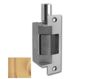 HES 71212D605 Fail Secure, Complete 12VDC Electric Strike, 1/2" Keeper, Metal Frame - Bright Brass