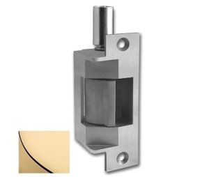 HES 71275F12D605 Fail Safe, Complete 12VDC Electric Strike, 3/4" Keeper, Metal Frame - Bright Brass