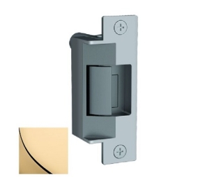 HES 732F12D605 Fail Safe, Complete 12VDC Electric Strike, 1/2" Keeper, Wood Frame - Bright Brass