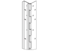 Markar HG-305-7FT-32D-CTP-LH 300 Series Continuous Hinge, 7 Feet, Hinge Guard, Edge Mount, Pin And Barrel, Current Transfer Prep, Left Hand, Satin Stainless Steel