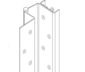 Markar HG326001630 300 Series Continuous Hinge, 7 Feet, Half Surface, Stainless Steel, Pin And Barrel