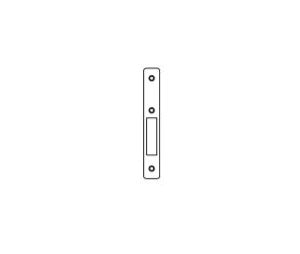 Kawneer 035132-17 RH Bevel Faceplate for MS Short Throw Lock, Clear Aluminum
