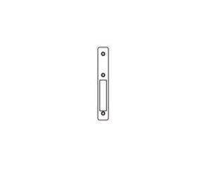 Kawneer 035138-40 LH Bevel Faceplate for MS Standard Lock, Dark Bronze