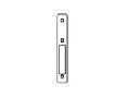 Kawneer 035137-17 RH Bevel Faceplate for Ms Standard Lock, Clear Aluminum