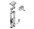 Kawneer 133486-17 Removable Mullion Assembly for Touchbar Rim Panic Device 82-7/16 Height, Clear Aluminum