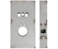 Keedex K-BXCOB Weldable Gate Box, Cylindrical, 2 3/4 Backset, 14 Gauge Steel, Suitable for Schlage Cobra, 1 ea