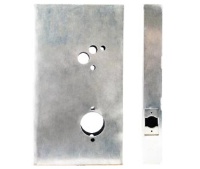 Keedex K-BXMAR-IQ Weldable Gate Box, Cylindrical, 2 3/4" Backset, 14 Gauge Steel, Compatible with IEI/Marks IQUE IEI Door Guard, Locknetics CM5196 SDC E72 , 1 ea