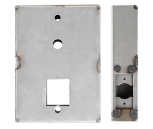 Keedex K-BXCL4000 Weldable Gate Box, 2 3/4" Backset, 14 Gauge Steel, Compoatible with CodeLocks 2000W & 4000W, Use LBFR70 Latch, 1 ea