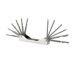 Keedex K-18 Change Key Set, Suitable for Professional Locksmiths, Fold out of The "holder" Similar to A Pocket Knife, Cast Stainless Steel