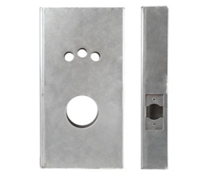 Keedex K-BXCOB-AL Weldable Gate Box for Schlage Cobra, Cylindrical, 2 3/4" Backet, 0.125 Aluminum, 1 ea