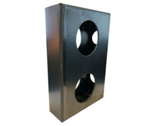 Keedex K-BXDBL Double Gate Box, 2 1/8" Cylindrical, 2 3/8" Backset, 3 1/2" Center to Center, 14 Guage Steel, 1 ea