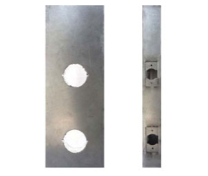 Keedex K-BXDBL234-EL Double Gate Box, Cylindrical, 2 3/4" Backset, 6" Center to Center, 14 Gauge Steel, Suitable for Universal Electronic & Additional Cylindrical Lock, 1 ea