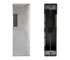 Keedex K-BXES8 Electric Strike Gate Box, Suitable for Trine 001 Electric Strike, 14 Gauge Steel, 1 ea