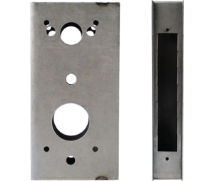 Keedex K-BXIL-AL Mortise Gate Box, 2 3/4" Backset, 0.125 Aluminum Suitable for Kaba Ilco 700II, E760E, E770, E2000, Oracode, 1 ea