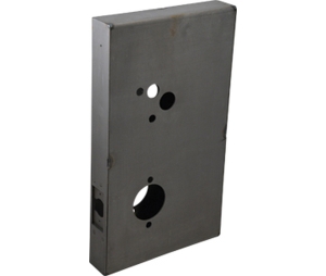 Keedex K-BXMAR-IQ-SS Weldable Gate Box, Cylindrical, 2 3/4" Backset, 16 Guage Stainless Steel, 1 ea