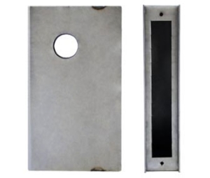 Keedex K-BXMOR3 Weldable Gate Box, Mortise, 2 3/4" Backset, No Trim Hole, Cylinder Hole Only, 14 Gauge Steel, 1 ea