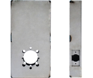 Keedex K-BXOMNI-CYL Weldable Gate Box, 2 3/4" Backset, 14 Guage Steel, Universal Aplications, Suitable for OSI Omnilock OM100, 300, 500 OP200 Cylindrical Lock, 1 ea