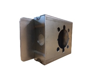 Keedex K-BXRHO Weldable Lever Lock Single Gate Box, Cylindrical, 2 3/4" Backset, 2 1/8" Hole, Suitable for Schlage Rhodes and Many Other Lever Sets, Universal Hole Pattern, 14 Gauge Steel, 1 ea