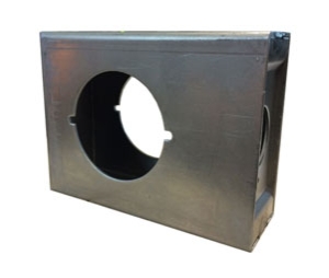 Keedex K-BXSGL234-NS Single Gate Box With Hole, Cylindrical, 2 3/4" Backset, 2 1/8" Hole, No Stop, 14 Gauge Steel, 1 ea
