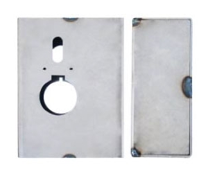 Keedex K-BXSIM-200-AL Weldable Gate Box, Cylindrical, Suitable for Kaba Ilco 900 Series, 0.125 Aluminum , 1 ea