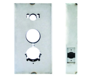 Keedex K-BXSIM-AL Aluminum Weldable Gate Box, Cylindrical, 2 3/4" Backset, Suitable for Kaba Ilco 1000 & 5000, Alarm Lock DL 2700 & 3000, DL5200/5300/PDL5300, 1 ea