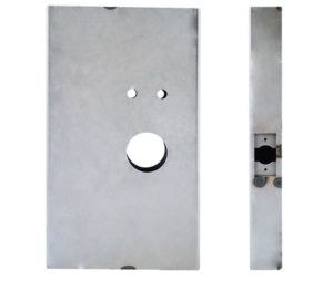 Keedex K-BXTESA-CYL Weldable Gate Box, Cylindrical, 2 3/4" Backset, 14 Gauge Steel, Suitable for Tesa Entry Systems Cylindrical Lock, 1 ea