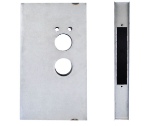 Keedex K-BXTESA-MOR-AL Weldable Gate Box, Mortise, 2 3/4" Backset, 0.125 Aluminum, Suitable for Tesa Entry Systems Mortise, 1 ea