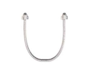 Keedex K-DSB Powder Coated Stainless Steel Armored Door Loop 1/4" x 18" Duranodic Flex, 1 ea