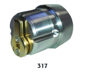 KSP  317-602-S-26 6/7 Pin Tapered Head Housing, Less Core, Clover Cam, Bright Chrome