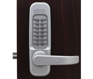 Lockey 1150-DC-MG-L Pushbutton Lock 1150-DC-MG-L, Mechanical Double Combination Heavy Duty Lever Lock, Left Hand, Marine Grade