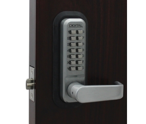 Lockey 2835-SC Pushbutton Lock, Mechanical Combination Lever Lock 2835-SC, Satin Chrome