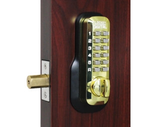 Lockey M210-EZ-BB Pushbutton Lock M-210-EZ-BB, Mechanical Keyless Digital Combination Deadbolt Lock