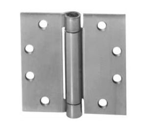 McKinney 1502-4X4-3 Spring Hinge, Standard Weight, 4" x 4" Square Corner, Bright Brass