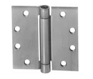 McKinney 1522-4-1-2X4-1-2-26D Spring Hinge Set, Standard Weight, 4-1/2" x 4-1/2", Square Corner, Includes (2)-1502, (1)-1500 Hinges, Satin Chrome