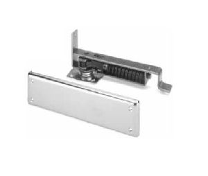 McKinney J3001-26D Horizontal Spring Pivot, Jamb plate for Concrete or Tile Floor, Satin Chrome