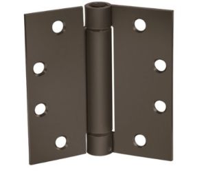 McKinney 150241210BE 4-1/2" x 4-1/2" Single Acting Spring Hinge, Standard Weight, Full Mortise - Powder Coated Dark Bronze Finish