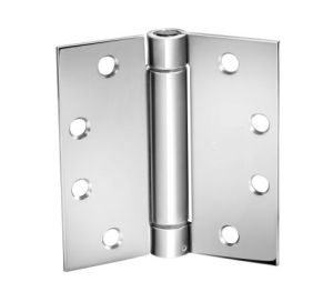 McKinney 1502-4-1-2X4-1-2-26D 4-1/2" x 4-1/2" Single Acting Spring Hinge, Standard Weight, Full Mortise, 3-Knuckle - Satin Chrome Finish
