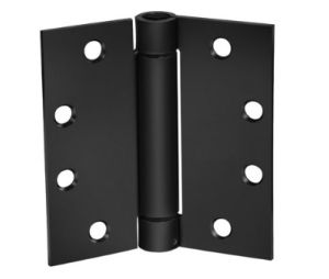 McKinney 1502412BSP 4-1/2" x 4-1/2" Single Acting Spring Hinge, Full Mortise, Standard Weight - Black Suede Powder Coat Finish