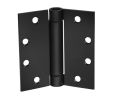 McKinney 15024D4 4" x 4" Single Acting Spring Hinge, Standard Weight, Full Mortise - Black Powder Coat Finish
