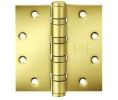 McKinney T4A3386-4-1-2X4-1-2-3 4-1/2" x 4-1/2" Full Mortise Hinge, Heavy Weight, 5-Knuckle, Ball Bearing Hinge - Bright Brass Finish