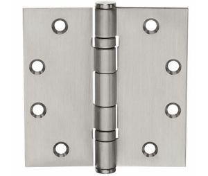 McKinney MPB91-4-1-2X4-1-2-32D 4-1/2" x 4-1/2" MacPro Hinge, Full Mortise, 5-Knuckle, Heavy Weight, Ball Bearing Hinge - Satin Stainless Steel Finish